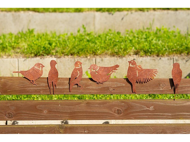 Zahradní dekorace z cortenu – Ptáci