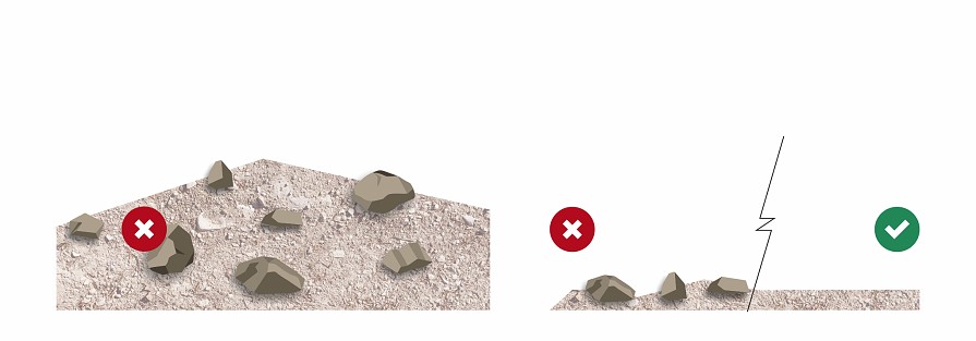 Příprava podkladu pod geotextílií