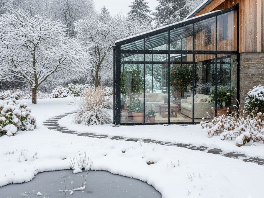 Zasněžená zahrada