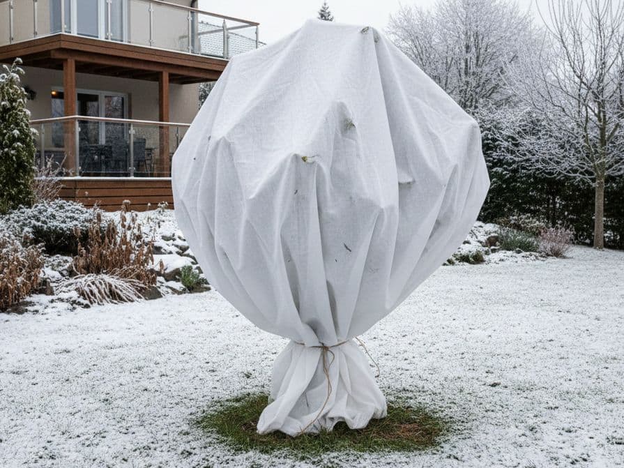 Zazimovaný fíkovník na zahradě