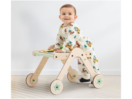 Dřevěné chodítko a hrací stolek WalkMe