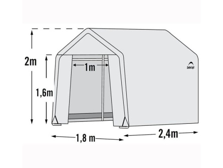 ShelterLogic 1,8 × 2,4 m bílo-zelená
