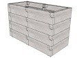 Vyvýšený záhon Juwel Timber 4ER-SET
