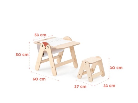 Dřevěný stolek na malování Fox