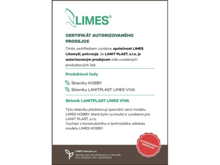 LIMES Viva V6, sklo 3 mm