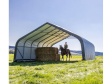 Plachtový přístřešek ShelterLogic Run-In-Shed 6,7 × 6,1 m realita kůň s jezdcem