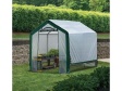 Foliovník ShelterLogic 1,8×2,4 m bílo-zelený umístěný na zahradě