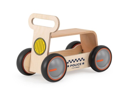 Dřevěné auto a chodítko Police