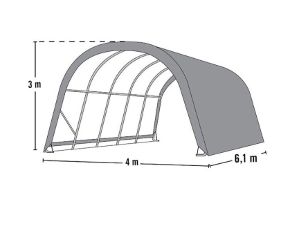 ShelterLogic Run-In-Shed 4 × 6,1
