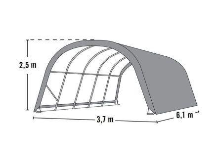 ShelterLogic Run-In-Shed 3,7 × 6,1 m