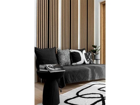 Černá / dub světlý 270 × 30 cm