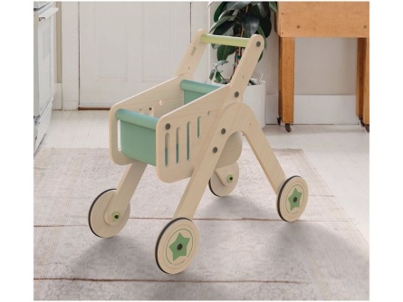 Dřevěný nákupní vozík a chodítko Trio Shopper