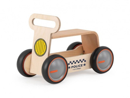 Dřevěné auto a chodítko Police