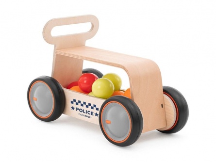 Dřevěné auto a chodítko Police