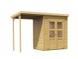 Dřevěný zahradní domek Karibu Merseburg 4 s přístavkem
