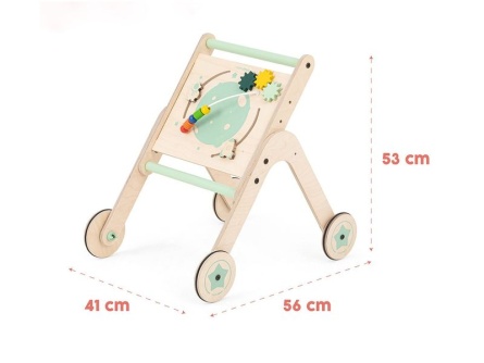 Dřevěné chodítko a hrací stolek WalkMe