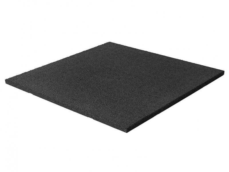 GEOMAT Gumová dlažba Play, 100 × 100 × 3 cm, černá