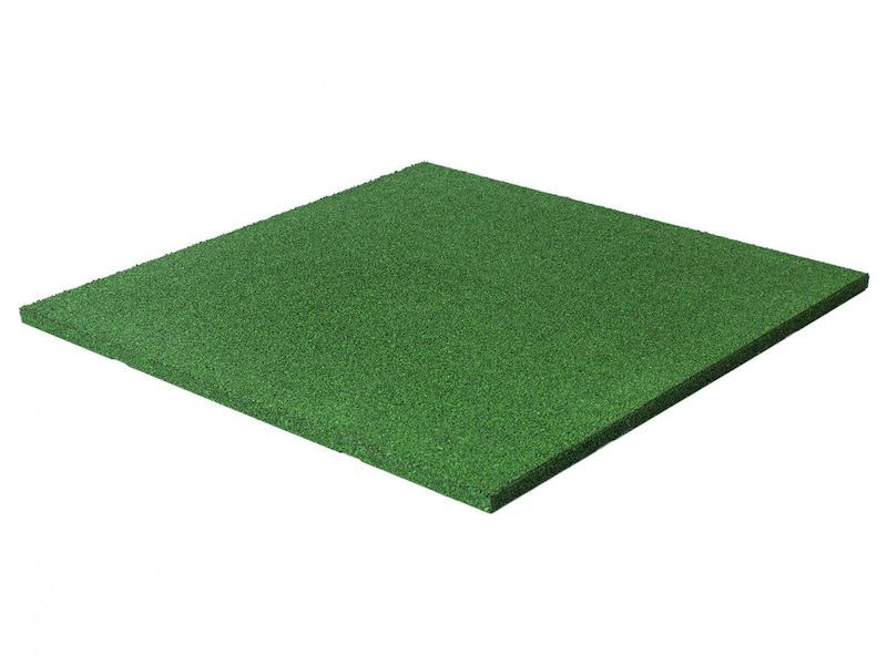 GEOMAT Gumová dlažba Play, 100 × 100 × 4 cm, zelená