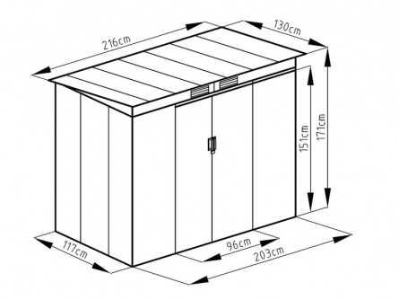 Lanitplast Halle 74 antracit