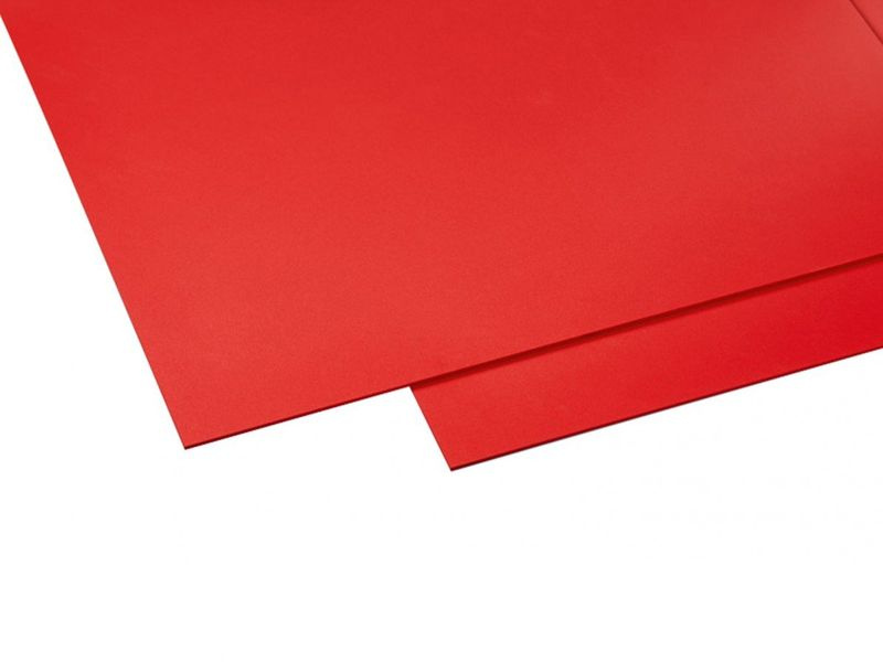 Gutta Gutta Neprůhledné plexisklo z PVC Hobbycolor 3 mm, 25 x 50 cm, červená