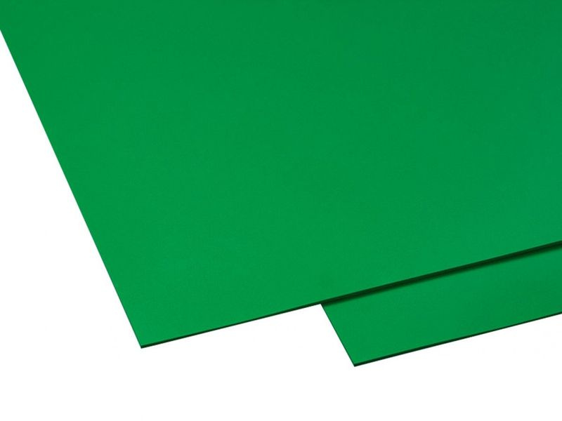 Gutta Gutta Neprůhledné plexisklo z PVC Hobbycolor 3 mm, 25 x 50 cm, zelená