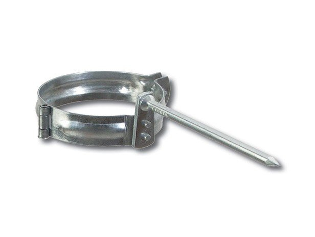 GEOMAT Objímka okapového svodu pozink pro pozinkované okapové svody 10 cm FeZn 10 / 14 cm, stříbrná