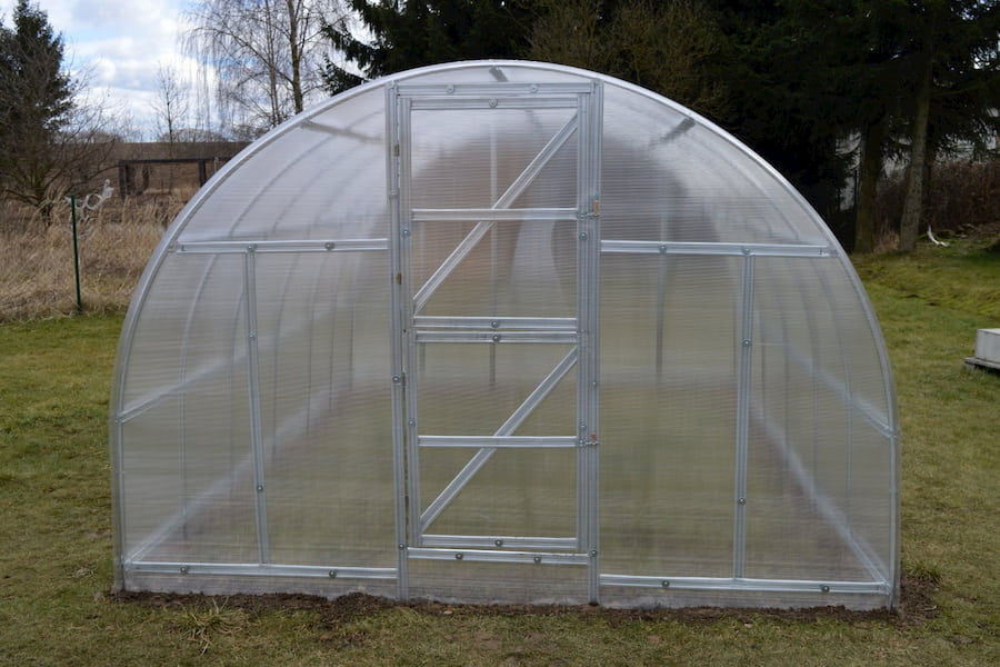 GEOMAT Obloukový polykarbonátový skleník KYKLOP 3 × 4 m, tl. polykarbonátu 6 mm