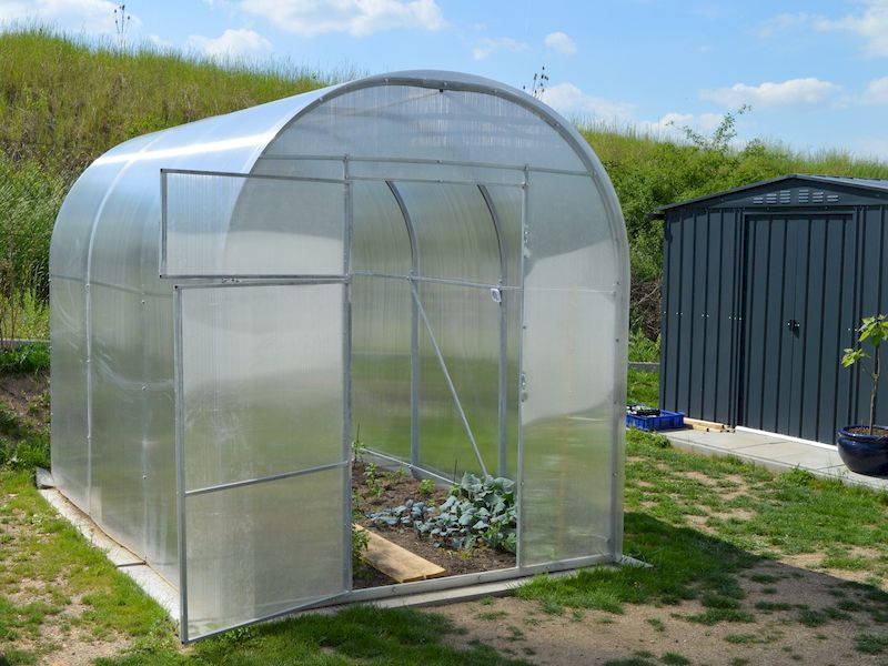 GEOMAT Obloukový polykarbonátový skleník DODO 210, 2,1 × 3 m, tl. polykarbonátu 4 mm