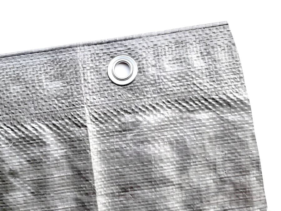 Krycí plachta s oky – PREMIUM 150 g/m² šedá, 3×5 m [15 m²]