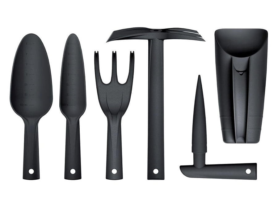 Sada ručního nářadí – Respana Gardening Tools, set 6 kusů, černá