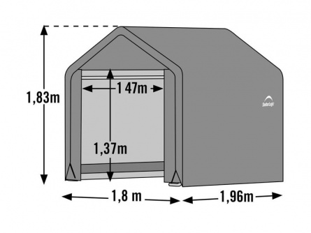 ShelterLogic 1,8 × 1,8 m šedá