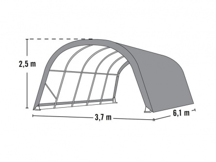 ShelterLogic Run-In-Shed 3,7 × 6,1 m