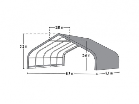 ShelterLogic Run-In-Shed 6,7 × 6,1 m