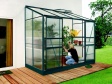 Skleník ke zdi Vitavia IDA 3300, tl. polykarbonátu 4 mm (zelený)